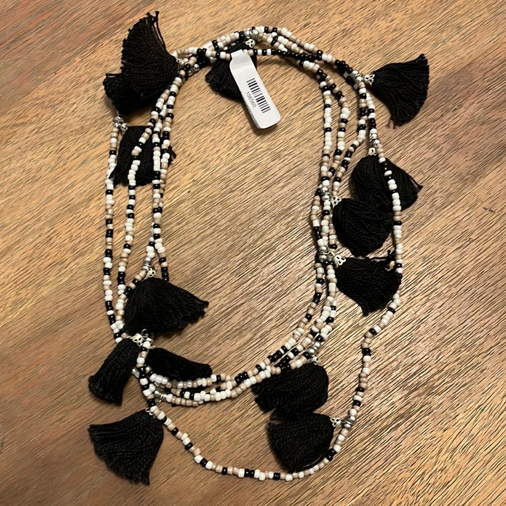 Roller Rabbit Bead and Tassel Necklace